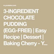 3-INGREDIENT CHOCOLATE PUDDING (EGG-FREE) | Easy Recipe
