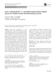 (PDF) Lotus ornithopodioides L. a potential annual pasture legume ...