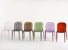 Gliss chair by Pedrali, Italy, with translucent polycarbonate shell in