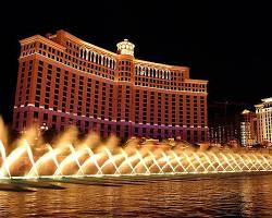 Gambar Bellagio Fountains Las Vegas at Night