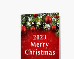 Image de Carte de vœux Joyeux Noël 2023 reposante