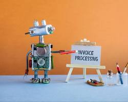 robot processing an invoice