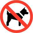 Afbeeldingsresultaat voor verboden voor honden