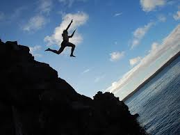 Image result for photos of woman flying off a cliff