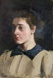 Marcia Oakes Woodbury (American, 1865-1913) Portrait of a Young Woman Initialed &quot;M.O.W.&quot; on the - H0013-L00196486