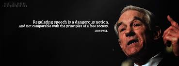 Ron Paul Regulating Speech Quote Facebook Cover via Relatably.com