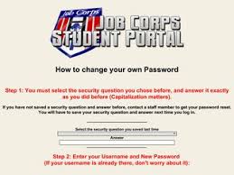Job Corps Student Portal Login
