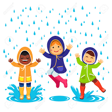 Resultado de imagem para kids playing at the rain