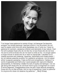 No Patience - Meryl Streep quote - Even though I&#39;m a lot younger ... via Relatably.com