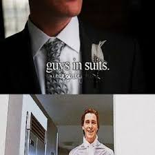 american psycho - wrong suit dude | Analyze This | Pinterest ... via Relatably.com