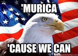 MURICA &#39;cause we can - American eagle and flag - quickmeme via Relatably.com