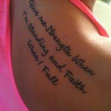 tattoo quotes about strength and faith on shoulder blade - Give me ... via Relatably.com
