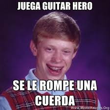 Bad luck brian jugando guitar hero | MemeAdictos.ORG Memes Latinos via Relatably.com